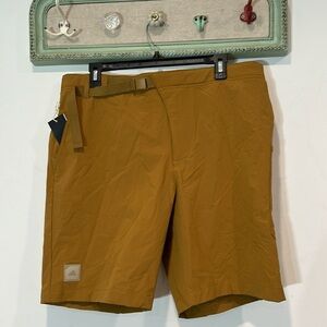 Adidas ADX tan Bronze Belted Golf Shorts Men's size large new with tags $88